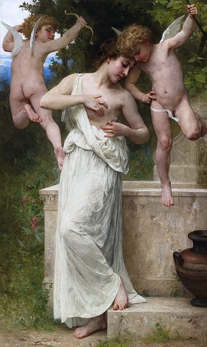 INJURY OF cupid. Adolphe William Bouguereau