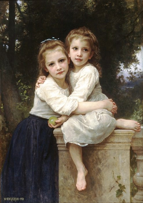 Two Sisters. Adolphe William Bouguereau