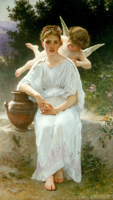 Whisperings of Love. Adolphe William Bouguereau