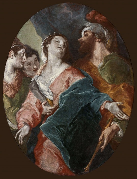 Esther and Ahasverus. Giuseppe Bazzani