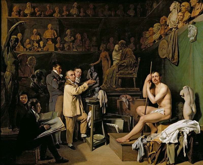 The Studio of Jean Antoine Houdon, Louis Leopold Boilly