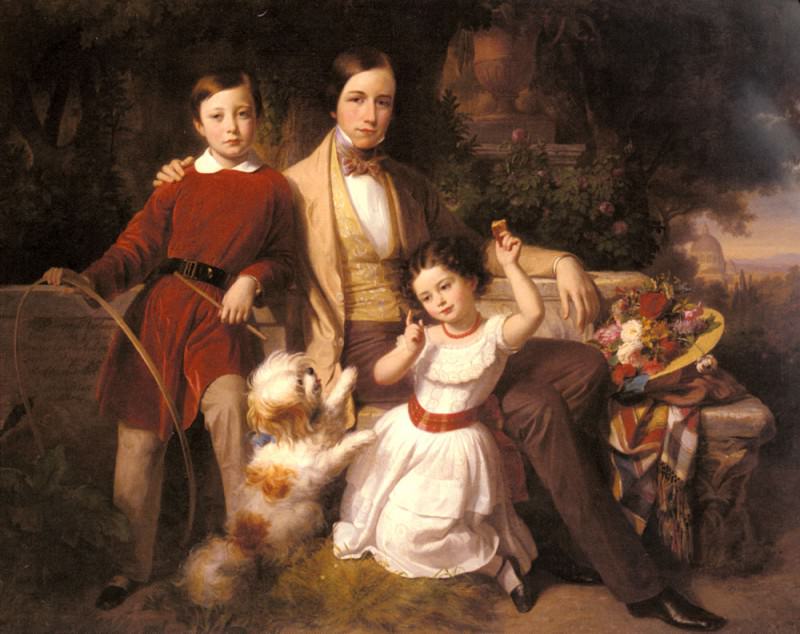 Групповой портрет с принцем Вальмонтоном. Карл фон Блаас