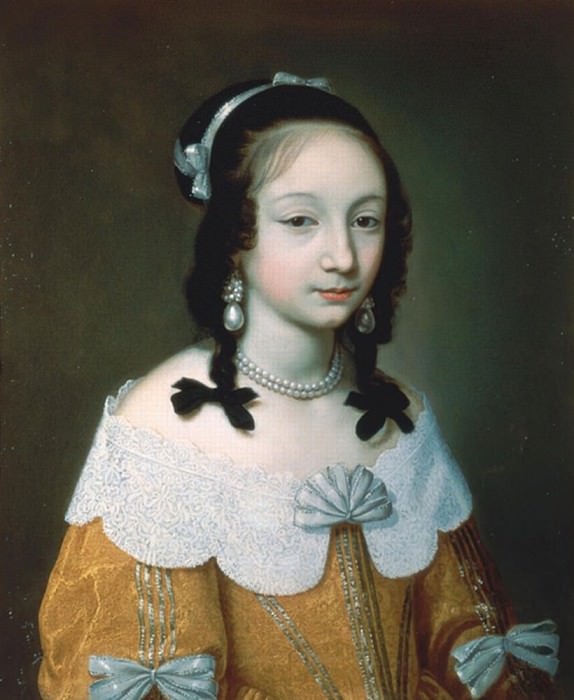 Portrait of a Lady Wearing a Yellow Silk Dress, Charles Beaubrun