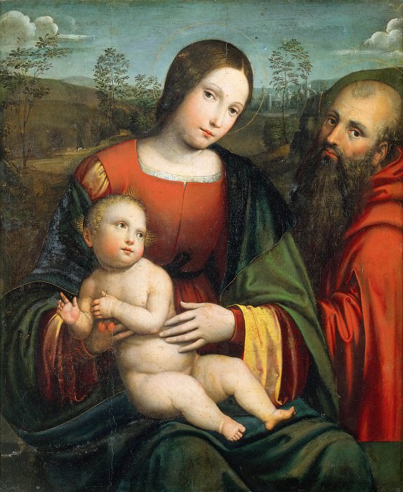 Мадонна с Младенцем и святым Иеронимом. Якопо Боатари