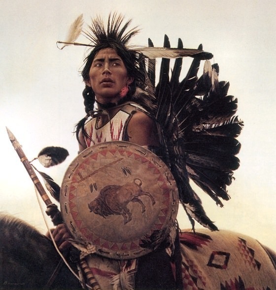 Young Plains Indian. James E Bama