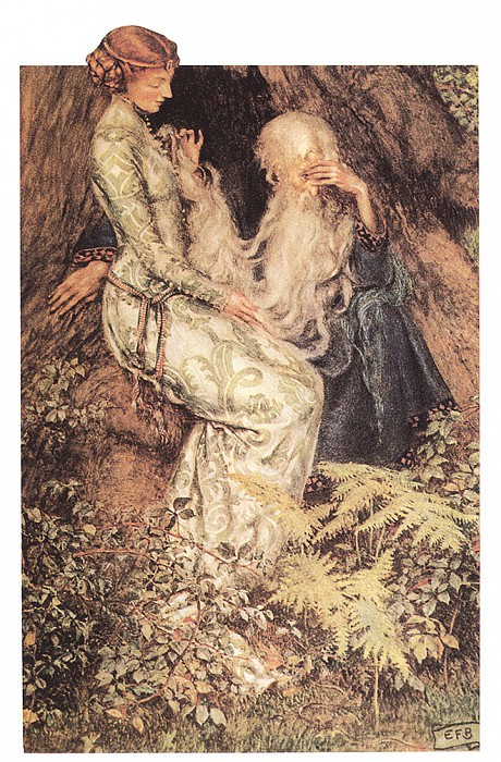 bs-ew-Merlin & The Fairy. Eleanor Fortescue Brickdale (E.F. Brickdale)