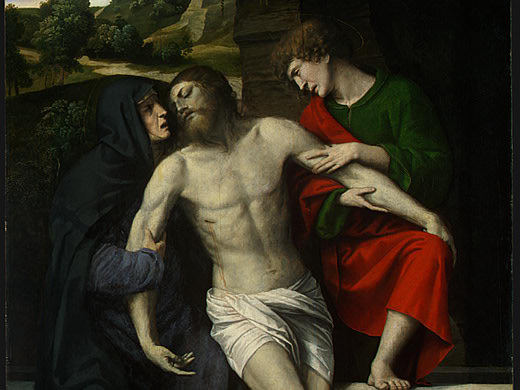 Pieta, 1520s, 175.8x98.5 cm, Detalj. Moretto da Brescia (Alessandro Bonvicino)