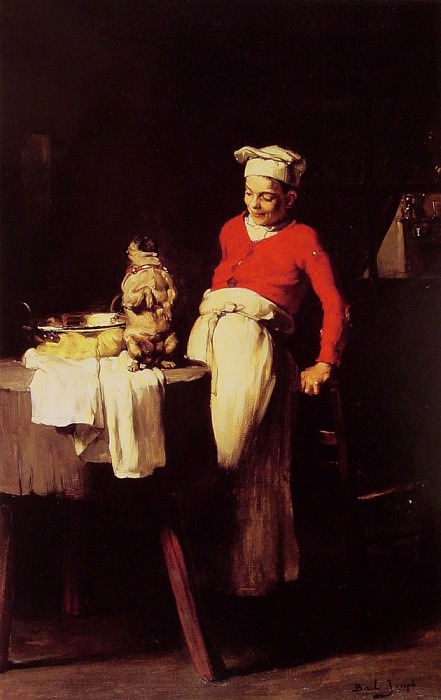 The cook and the pug. Joseph Bail