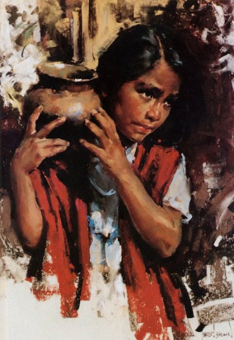 Girl with Pot. Harley Brown