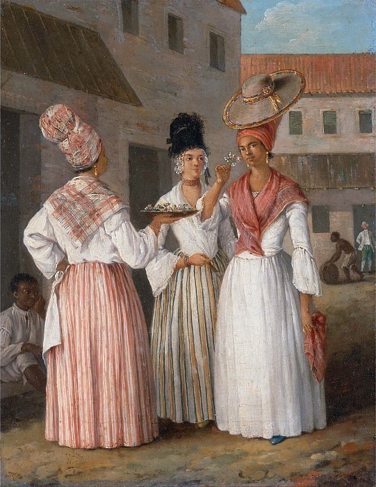 Цветочница из Вест-Индии и две другие свободные женщины. Агостино Бруниас