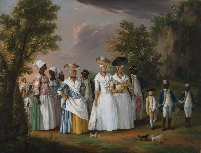 Free Women of Color with Their Children and Servants in a Landscape. Agostino Brunias