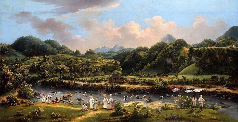 View on the River Roseau, Dominica. Agostino Brunias