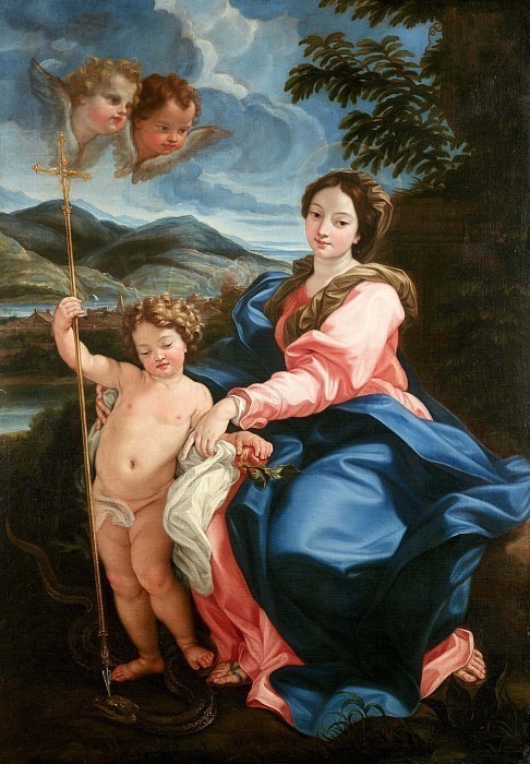 Madonna with Child piercing the Head of the Serpent (’Madonna della Serpe’). Giovanni Battista Gaulli (Baciccio)