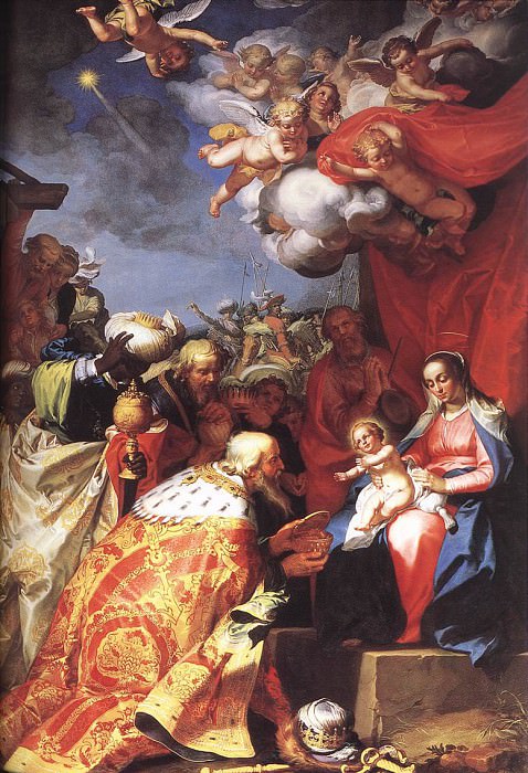 Adoration OF The Magi. Abraham Bloemaert