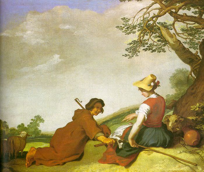 Shepherd And Shepherdess. Abraham Bloemaert