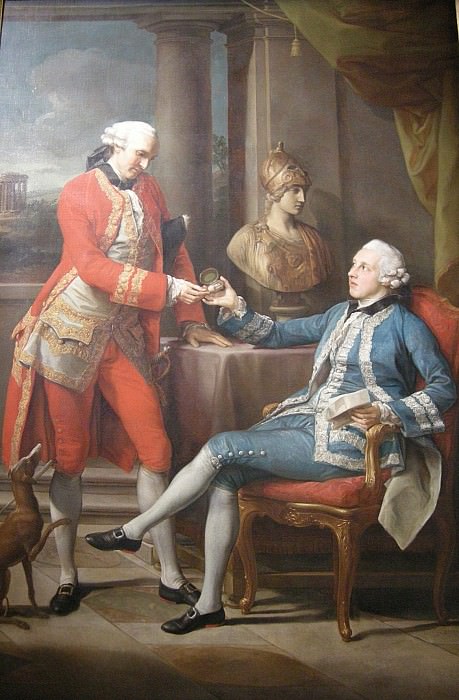 Pompeo batoni, sir sampson gideon e un compagno ignoto, 1767.JPG. Помпео Джироламо Батони