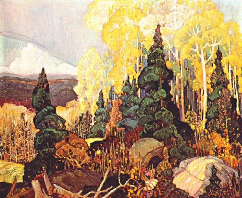 autumn hillside 1920. Franklin Carmichael