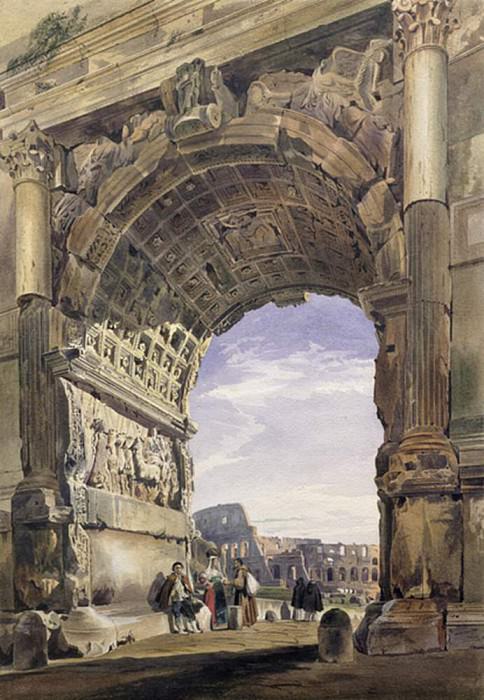 Arch of Titus, Rome. Thomas Hartley Cromek