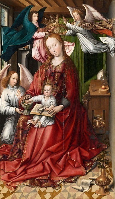 Богородица с младенцем в короне ангелов. Колин де Котер