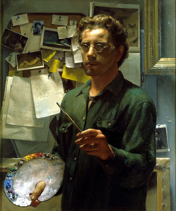 Self Portrait with Palette. Jacob Collins