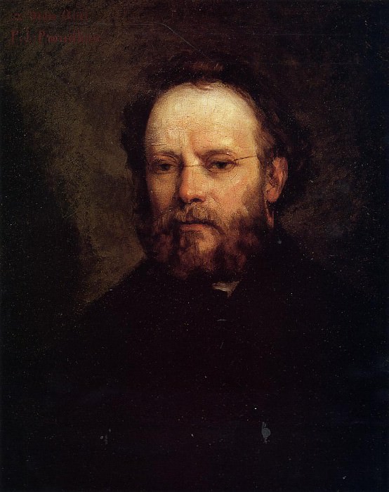 Portrait of Pierre Joseph Proudhon. Gustave Courbet