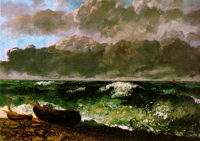 The stormy sea. Gustave Courbet