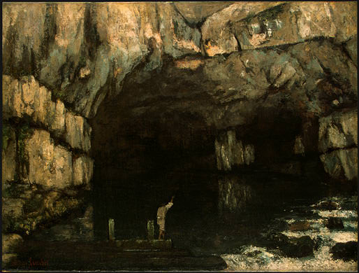 Courbet La Grotte de la Loue, 1864, NG Washington. Gustave Courbet