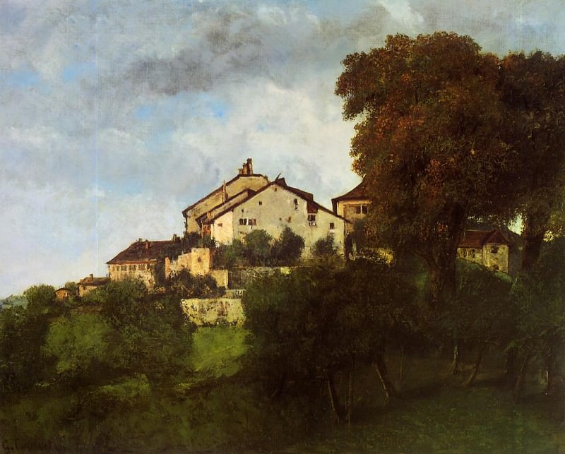 The Houses of the Chateau d-Ornans. Gustave Courbet