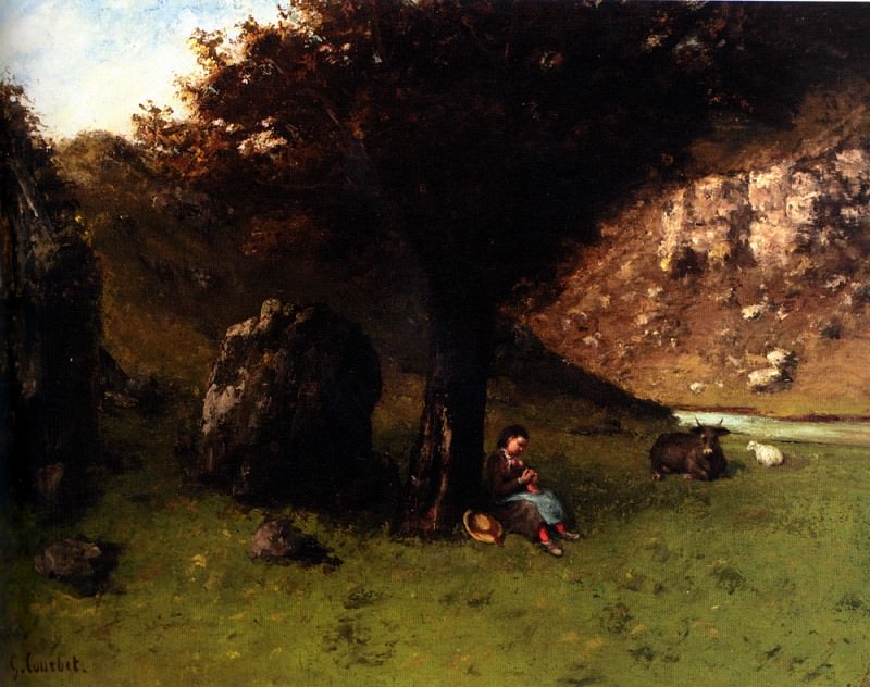 La Petite Bergere ( The Young Shepherdess. Gustave Courbet
