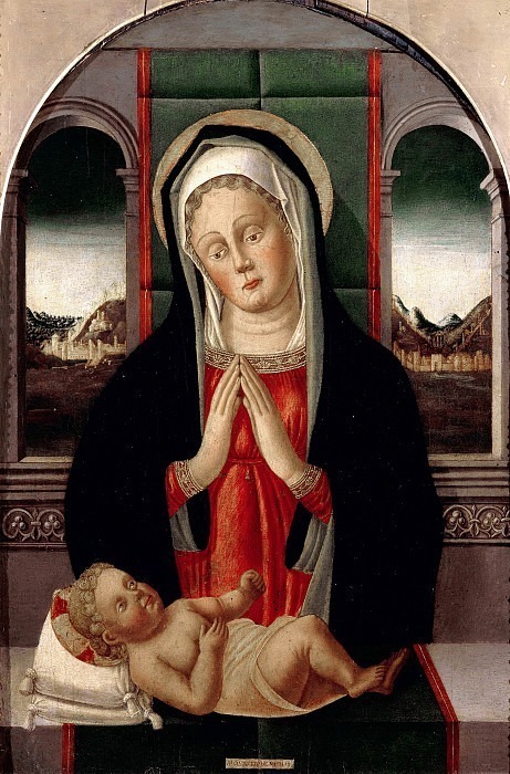 Madonna adoring the Child. Matteo Cesa