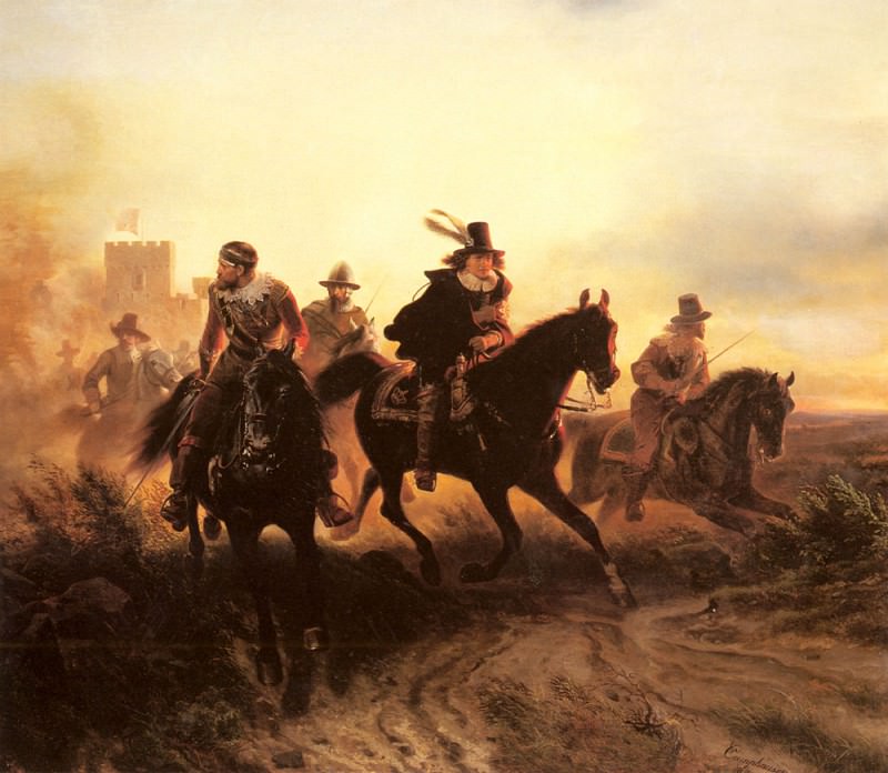 The Cavalry Retreat. Wilhelm Camphausen