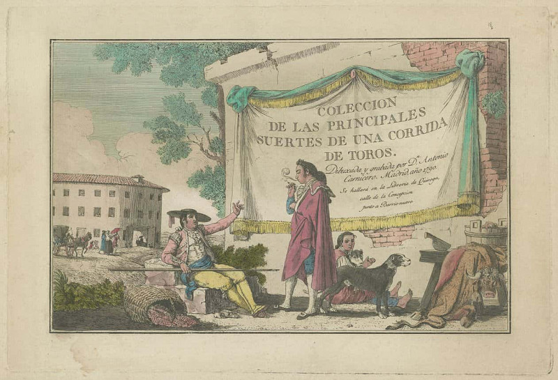 Title Plate, from the Series Collection of the Main Actions in a Bullfight. Antonio Carnicero