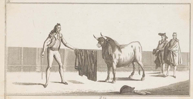 Matador Challenges a Bull. Antonio Carnicero