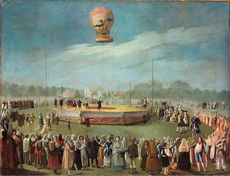 Ascent of a Balloon in the Presence of the Court of Charles IV. Antonio Carnicero