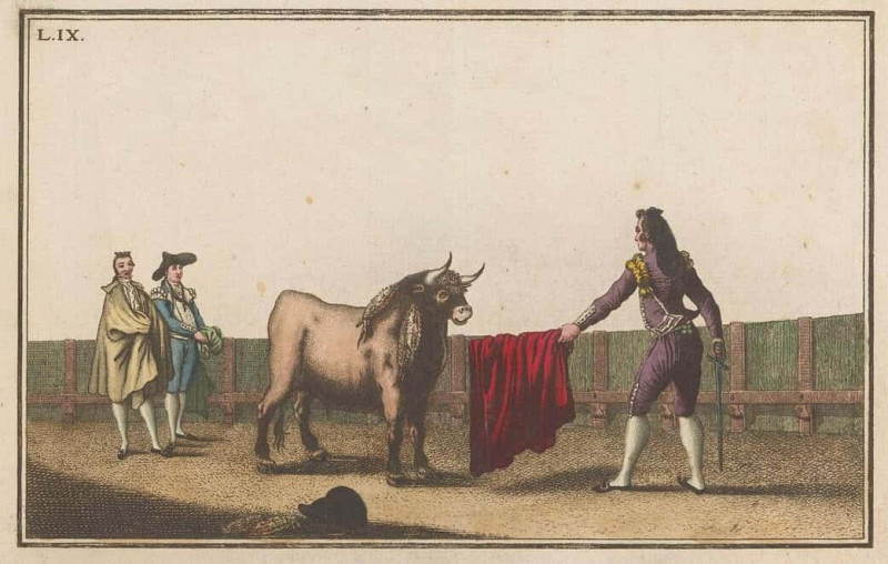 Matador Challenging a Bull. Antonio Carnicero