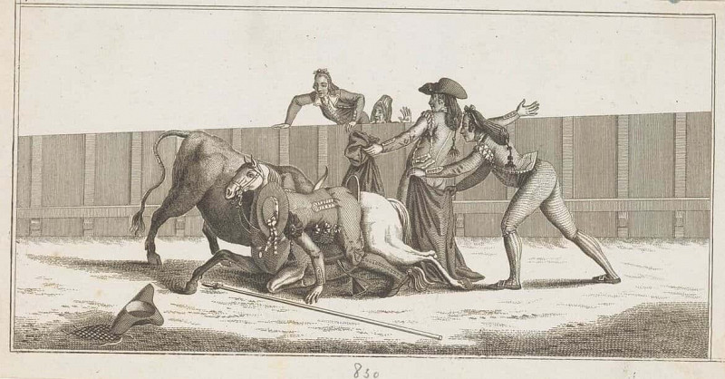 Picador Fallen from His Horse (Collection of the Principal Maneuvers of a Bullfight). Antonio Carnicero