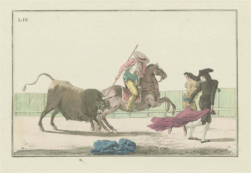 Plate IV, from the series Collection of the Main Actions in a Bullfight. Antonio Carnicero