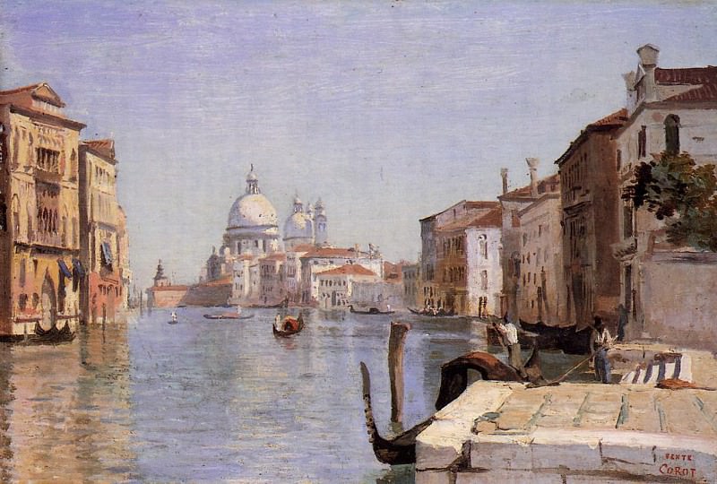 Venice View of Campo della Carita from the Dome of the Salute. Jean-Baptiste-Camille Corot