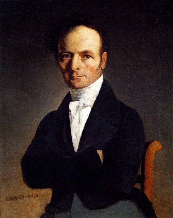 Portrait Of A Man. Jean-Baptiste-Camille Corot