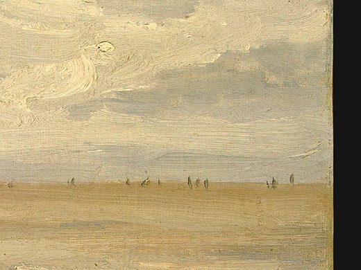 Берег у Этрета, 1872, фрагмент. Жан-Батист-Камиль Коро
