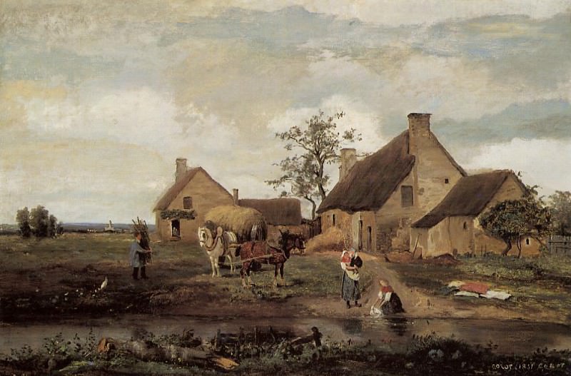 A Farm in the Nievre. Jean-Baptiste-Camille Corot