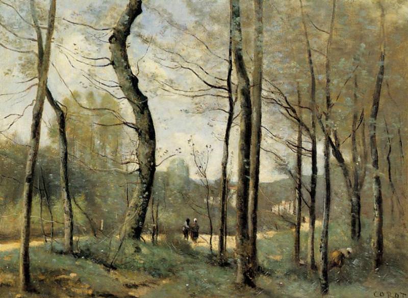 First Leaves near Nantes. Jean-Baptiste-Camille Corot