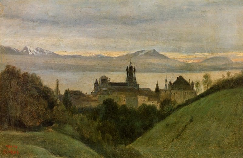 Between Lake Geneva and the Alps. Jean-Baptiste-Camille Corot
