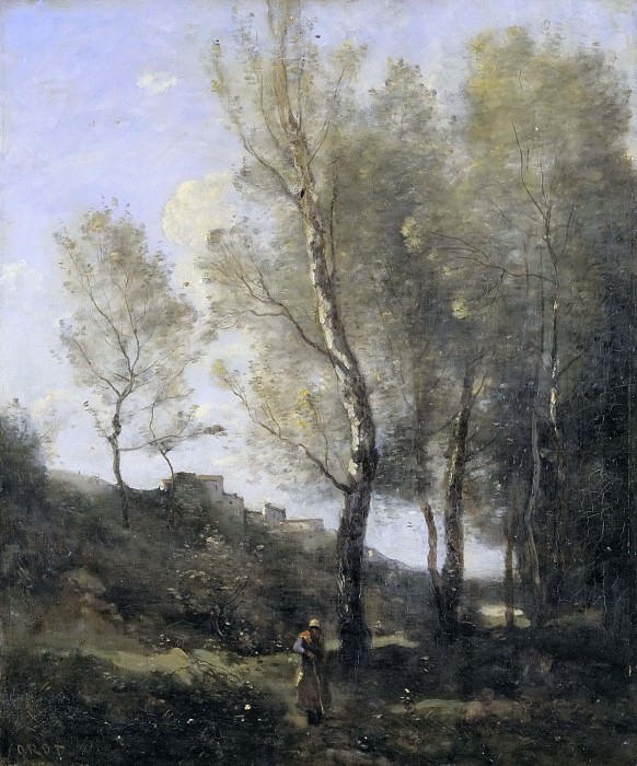Landscape with Poplars. Jean-Baptiste-Camille Corot