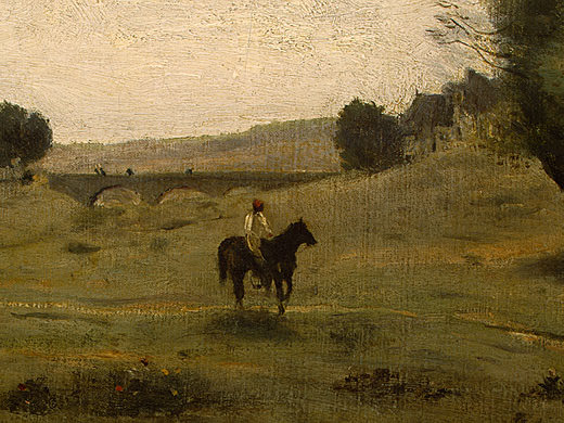 View near Epernon, 1850-1860, Detalj 3, NG Washington. Jean-Baptiste-Camille Corot