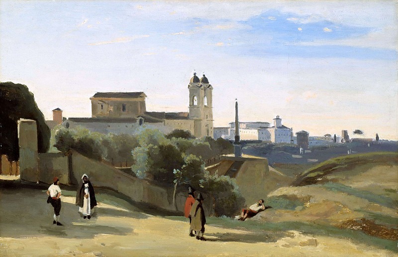 Monte Pincio, Rome. Jean-Baptiste-Camille Corot