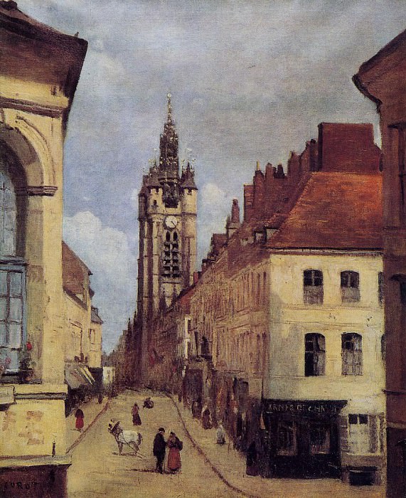 The Belfry of Douai. Jean-Baptiste-Camille Corot