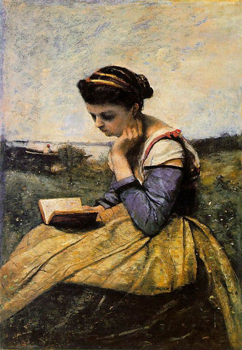Woman reading in a landscape 1869 The Metropolitan Mus. Jean-Baptiste-Camille Corot