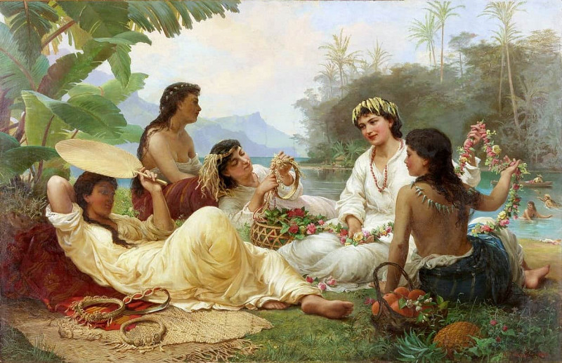 Sunny Climes, Tahiti. Nicholas Chevalier