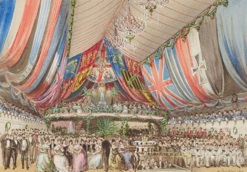 Sketch of the performance played on board ”HMS Galatea”. Nicholas Chevalier